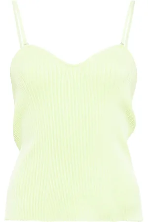 Emporio Armani Ribbet top med sweetheart-hals