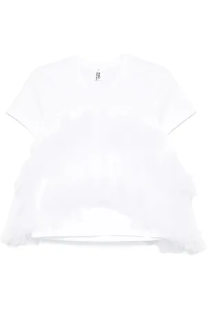 NOIR KEI NINOMIYA T-shirt med flæser