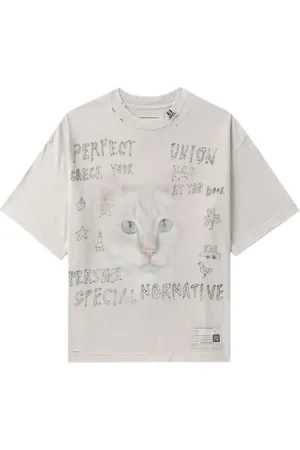 Maison Mihara Yasuhiro T-shirt med kattetryk