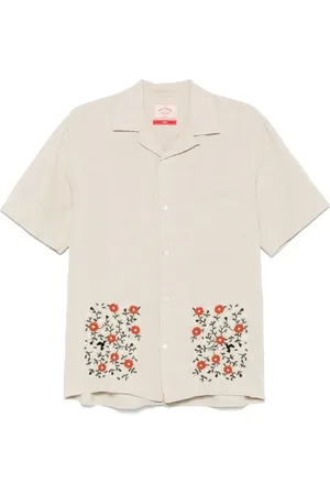 Portuguese Flannel Skjorte med blomsterbroderi
