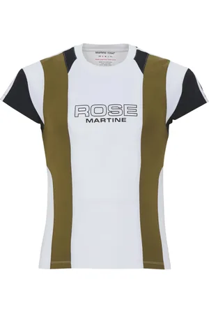 MARTINE ROSE T-shirt med colourblocking og logo