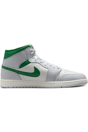 Jordan 1 Mid White/Pure Platinum/Pine Green sneakers