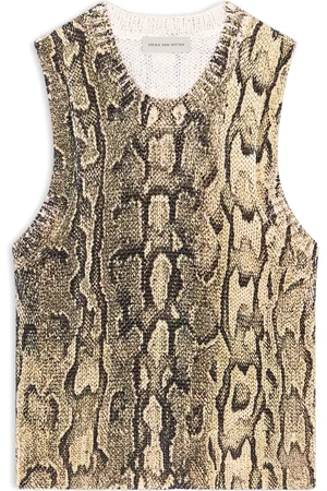 DRIES VAN NOTEN Top med slangetryk