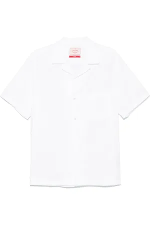 Portuguese Flannel Polo i silke med jacquard-mønster
