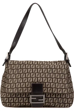 Fendi 2000-2010 Zucchino Canvas Mamma Forever skuldertaske