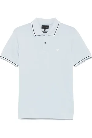 Emporio Armani Polo i piqué med stribet kant