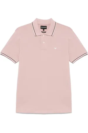 Emporio Armani Polo i piqué med stribet kant