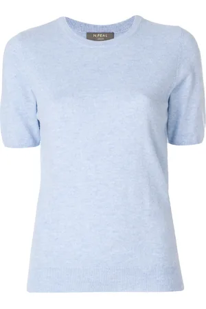 N.PEAL T-shirt i kashmir med rund hals
