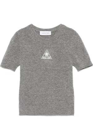 Marine Serre T-shirt med logobroderi