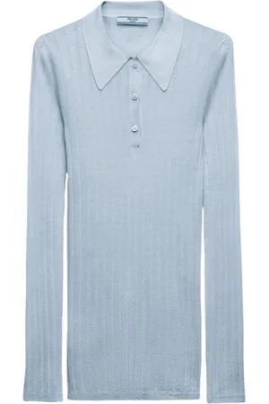 Prada Ribbet polo i kashmir og silke
