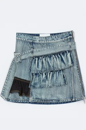 3.1 Phillip Lim Kort denimnederdel