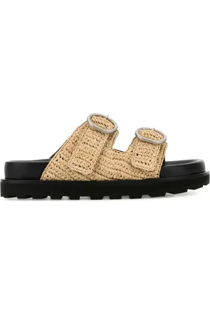 Jil Sander Virkade platta tofflor