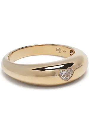 Sydney Evan Signetring i 14 karat guld med diamanter