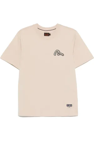 Evisu T-shirt med Seagull and Daruma Totem-tryk