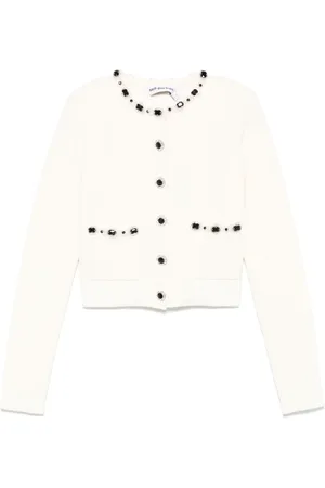 Self-Portrait Cardigan med krystaludsmykning
