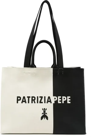 Patrizia Pepe Tote i jacquard med logo