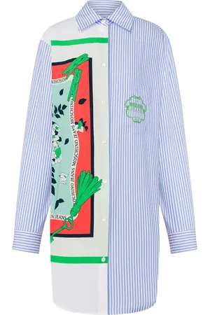 Moschino Skjortekjole med patchwork