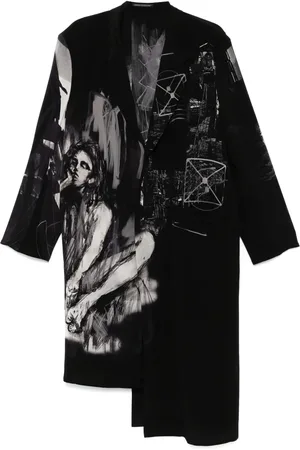 YOHJI YAMAMOTO Frakke med tryk