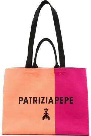 Patrizia Pepe Tote i jacquard med logo