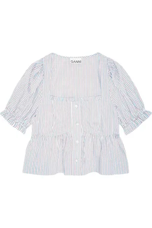 Ganni Stribet bluse