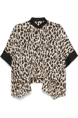 SACAI Bluse med leopardtryk