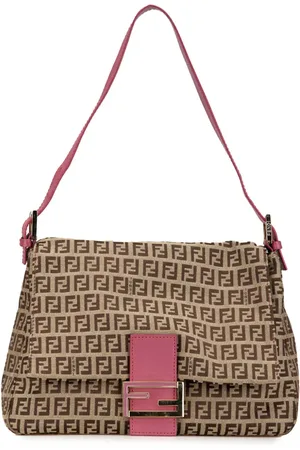 Fendi 2000-2010 Zucchino Canvas Mamma Forever skuldertaske