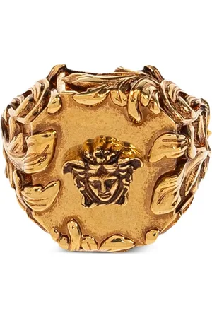 VERSACE Ring med logotypplakett