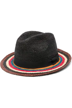 Paul Smith Stribet trilbyhat i strå