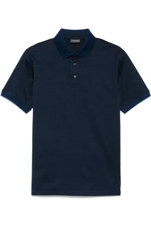 Emporio Armani Polo i jersey med jacquard-bogstaver