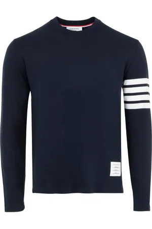 Thom Browne T-shirt med lange ærmer og fire striber