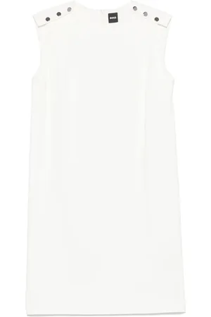HUGO BOSS Kort kjole med knapper på skuldrene