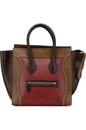 Céline Mini trefarvet Luggage tote-taske i læder fra 2002