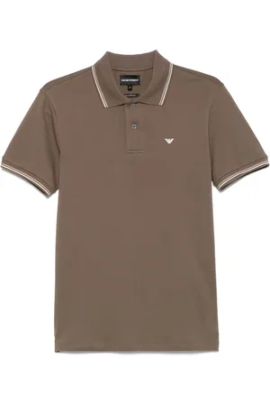 Emporio Armani Polo i piqué med stribet kant