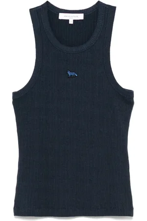 Maison Kitsuné Ribbet tanktop med rævemærke