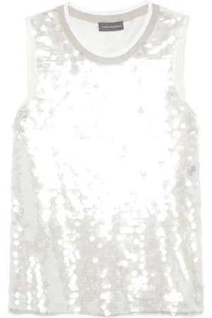LORENA ANTONIAZZI Tanktop med pallietter