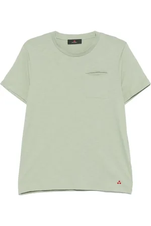 Peuterey T-shirt med brystlomme i slubtekstur