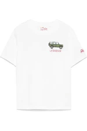 MC2 SAINT BARTH T-shirt i bomuld med latinsk rover-broderi