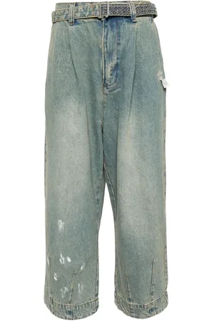 Musium Div. Jeans med brede ben og bælte