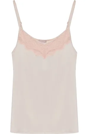 Hanro Tanktop med blondeapplikation