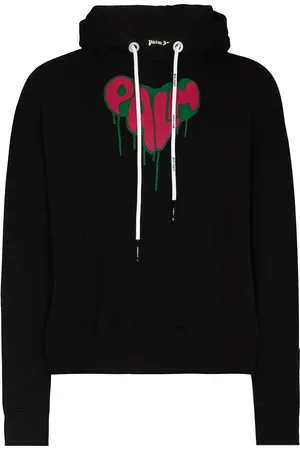 Palm Angels Hættetrøje med sprøjtet hjerte-logotryk