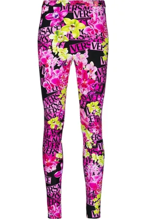 VERSACE Leggings med blomstertryk