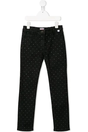 Il gufo Jeans med glitter og polkaprikker