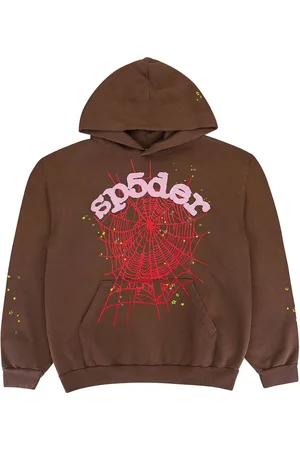 Sp5der Web Brown hættetrøje