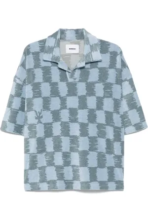 BONSAI T-shirt med skakternet mønster