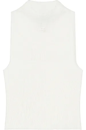 Courrèges Cropped tanktop i ribstrik
