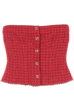CHANEL Top i tweed fra 1986-1988