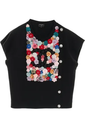 CHANEL CC Camellia T-shirt fra 1986-1988