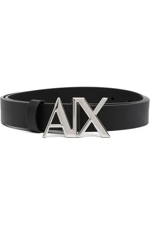 Armani Exchange Læderbælte med logospænde