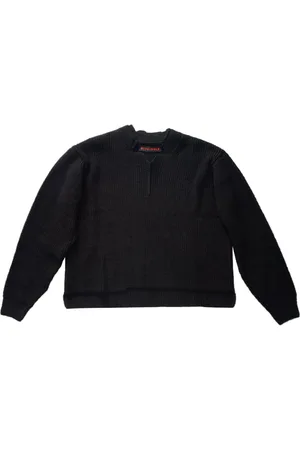 OTTOLINGER Black sweater i åben strik med krave