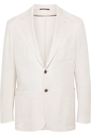 CANALI Enkeltradet blazer med meleret effekt